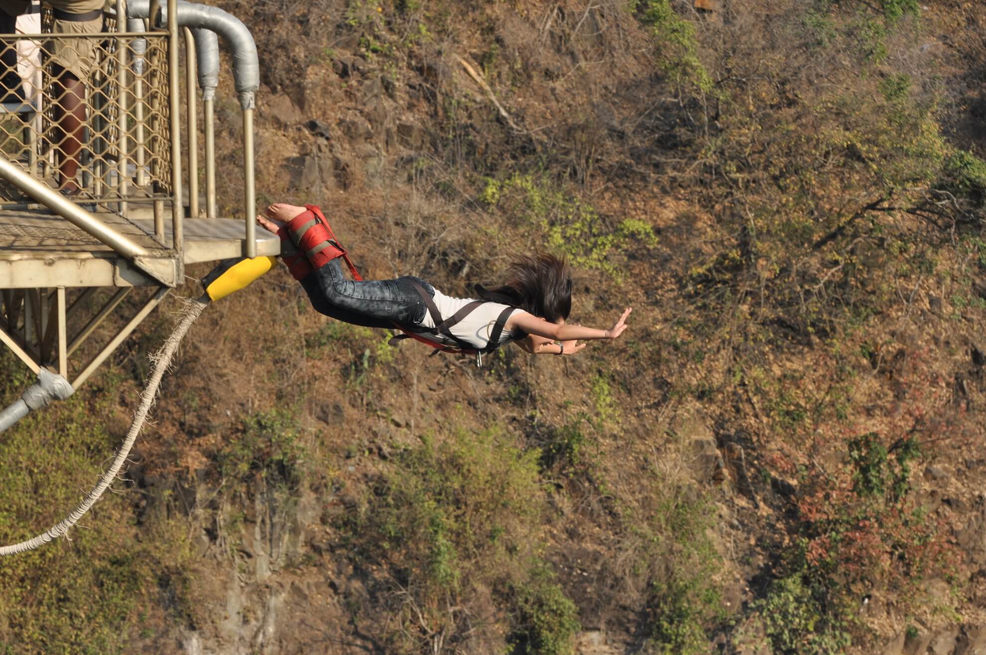 Bungee jump off Victoria Falls Bridge