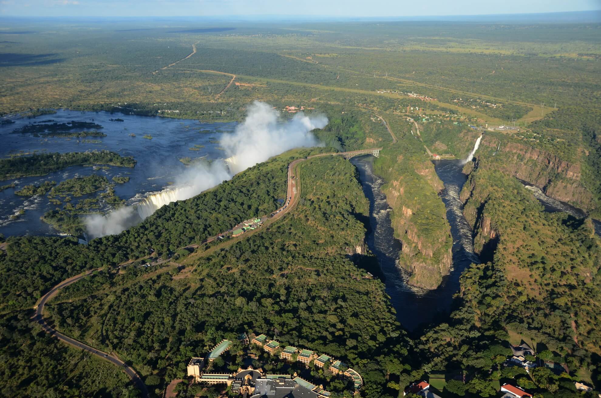 Helicopter over Victoria Falls, Flight of Angels